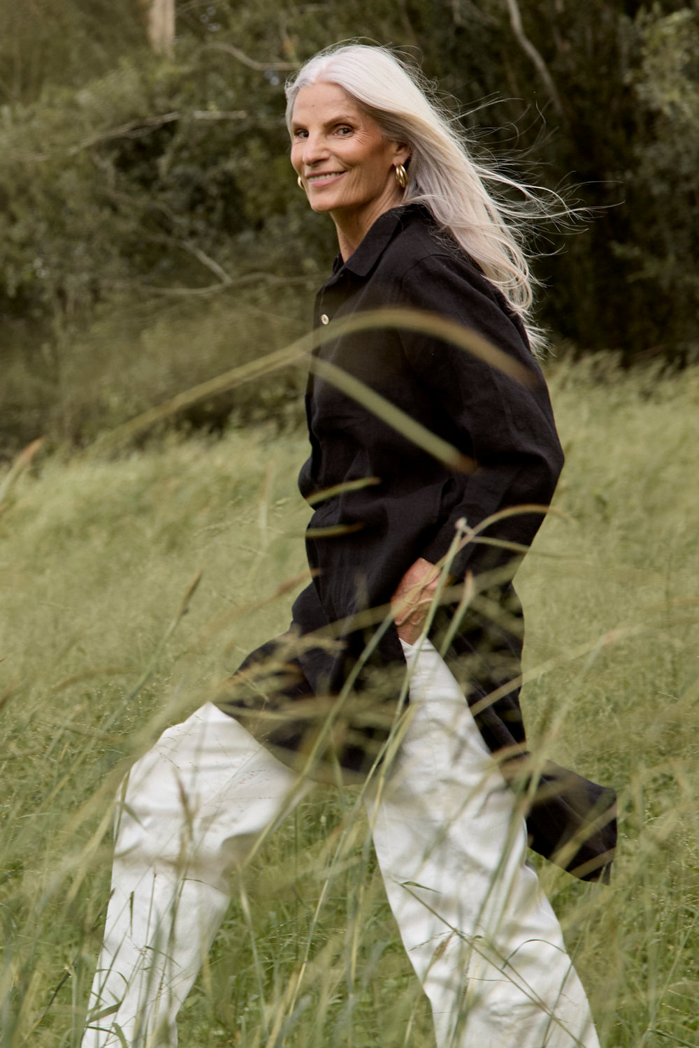 Tess Tunic Shirt Dress in Onyx