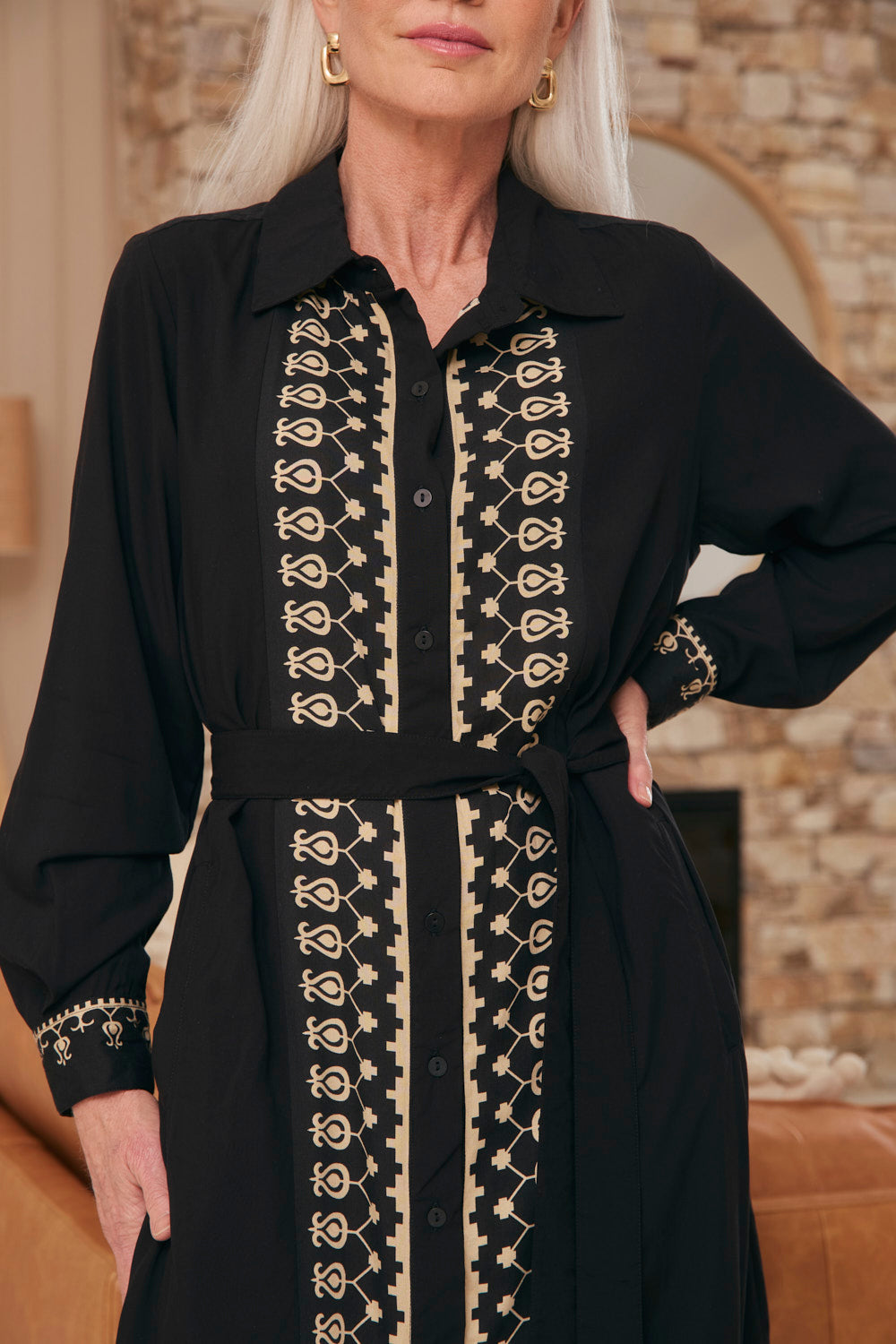 Abbey Shirt Dress in Baroque