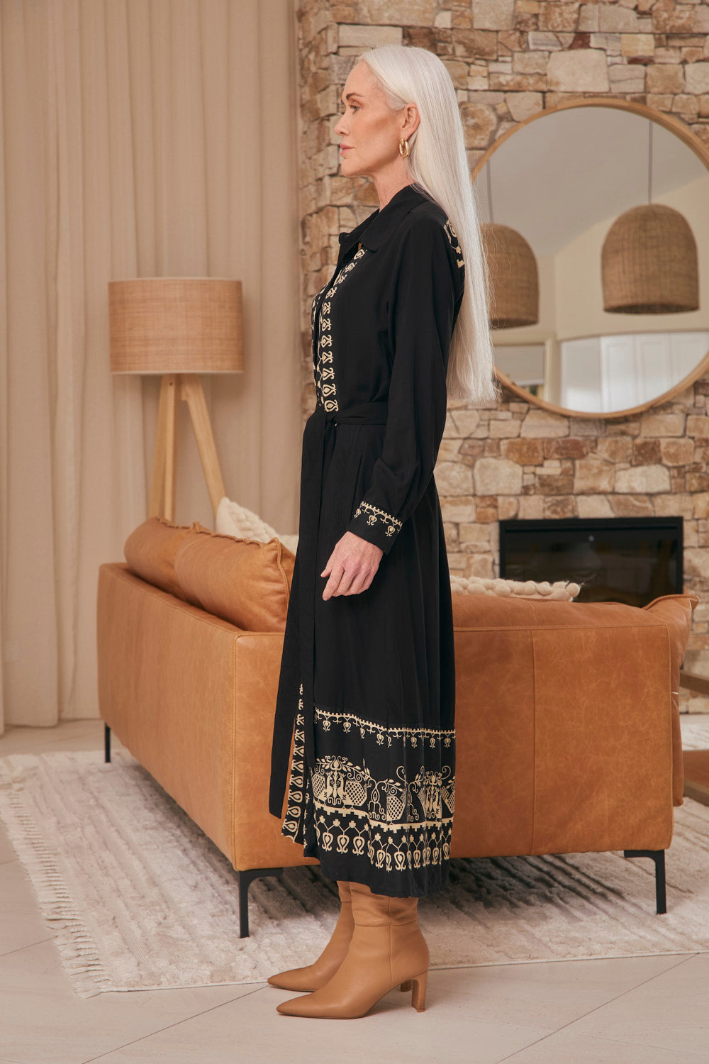 Abbey Shirt Dress in Baroque
