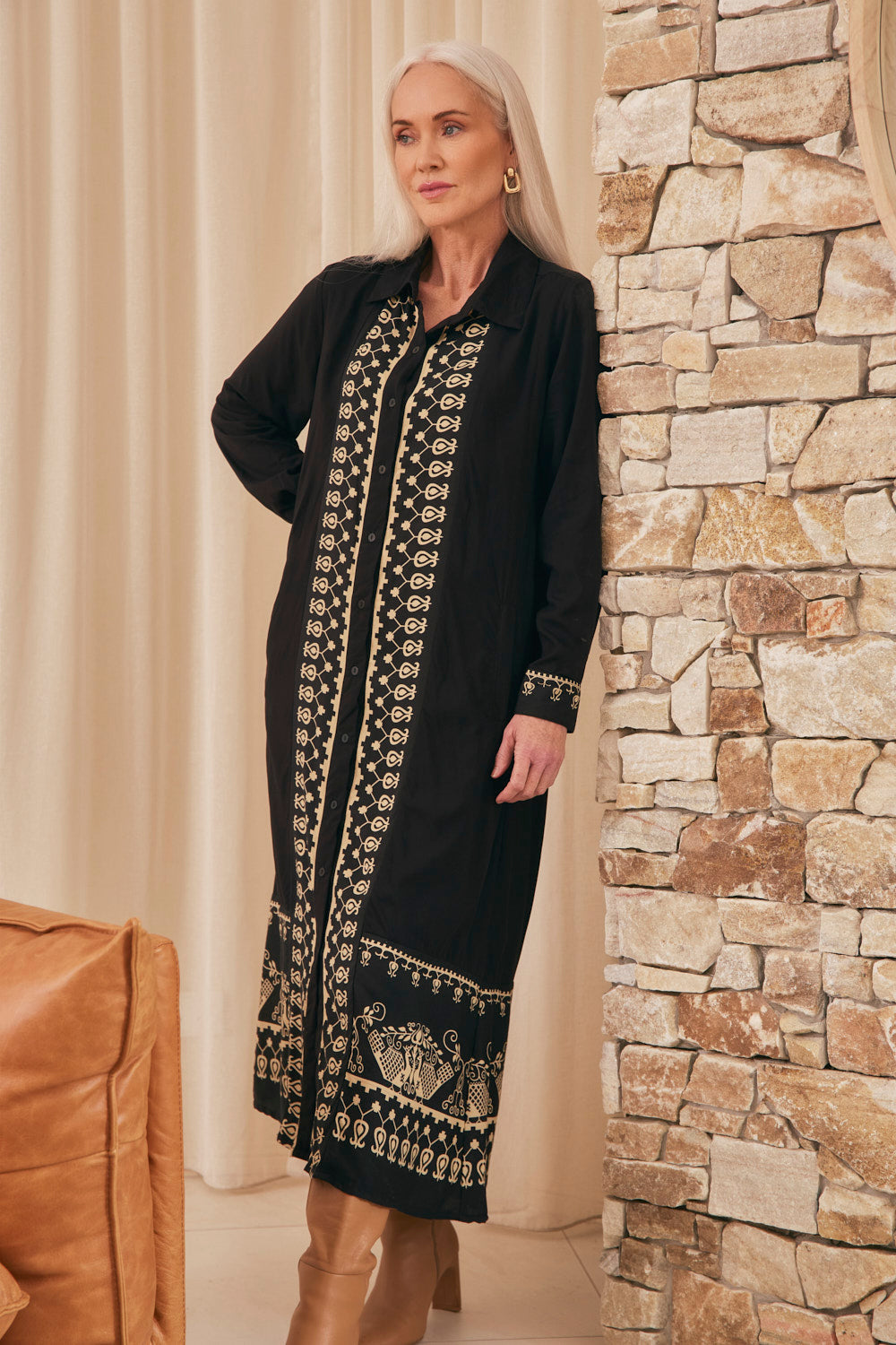 Abbey Shirt Dress in Baroque