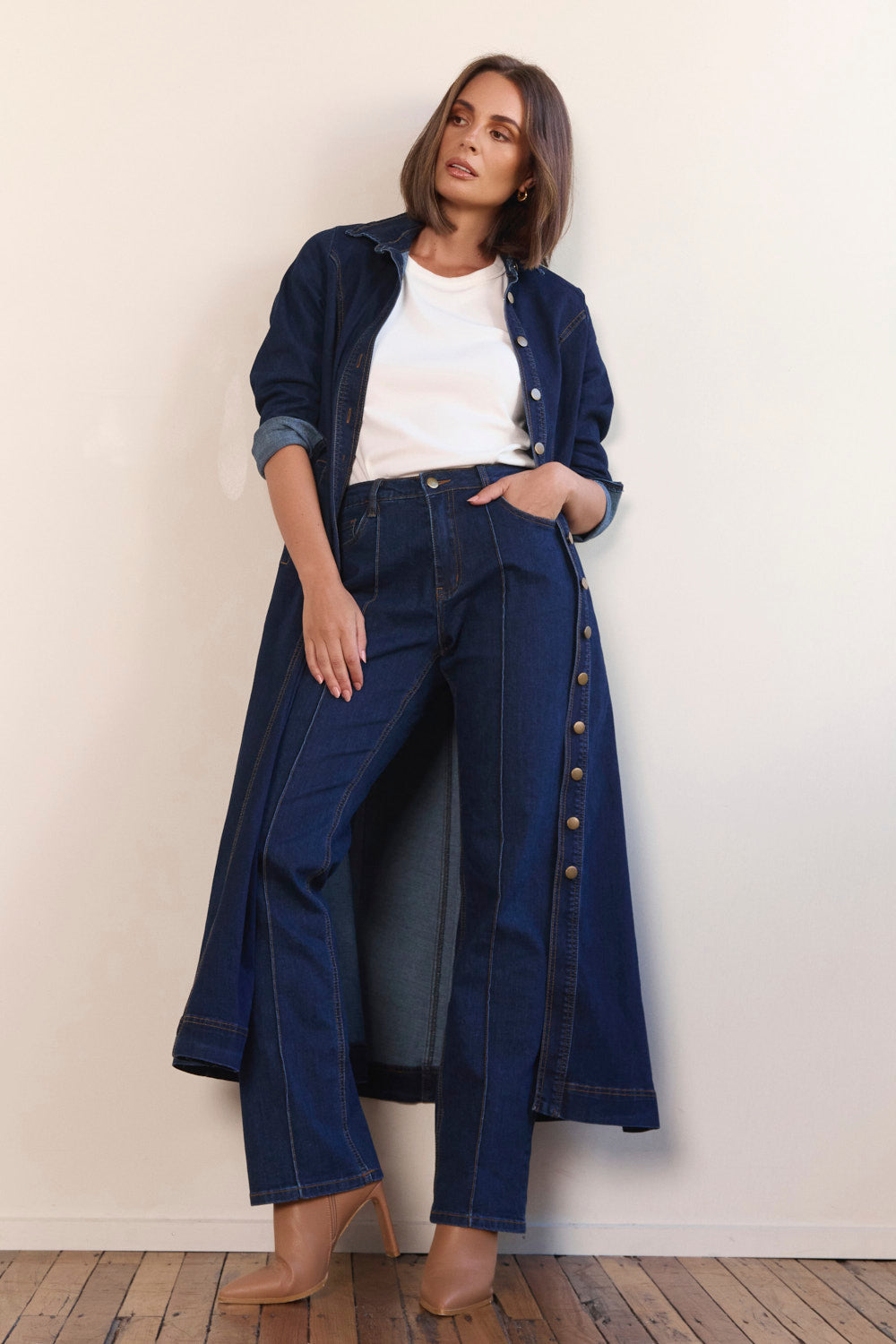 Adrift Denim Bootleg Jean in Dark Wash