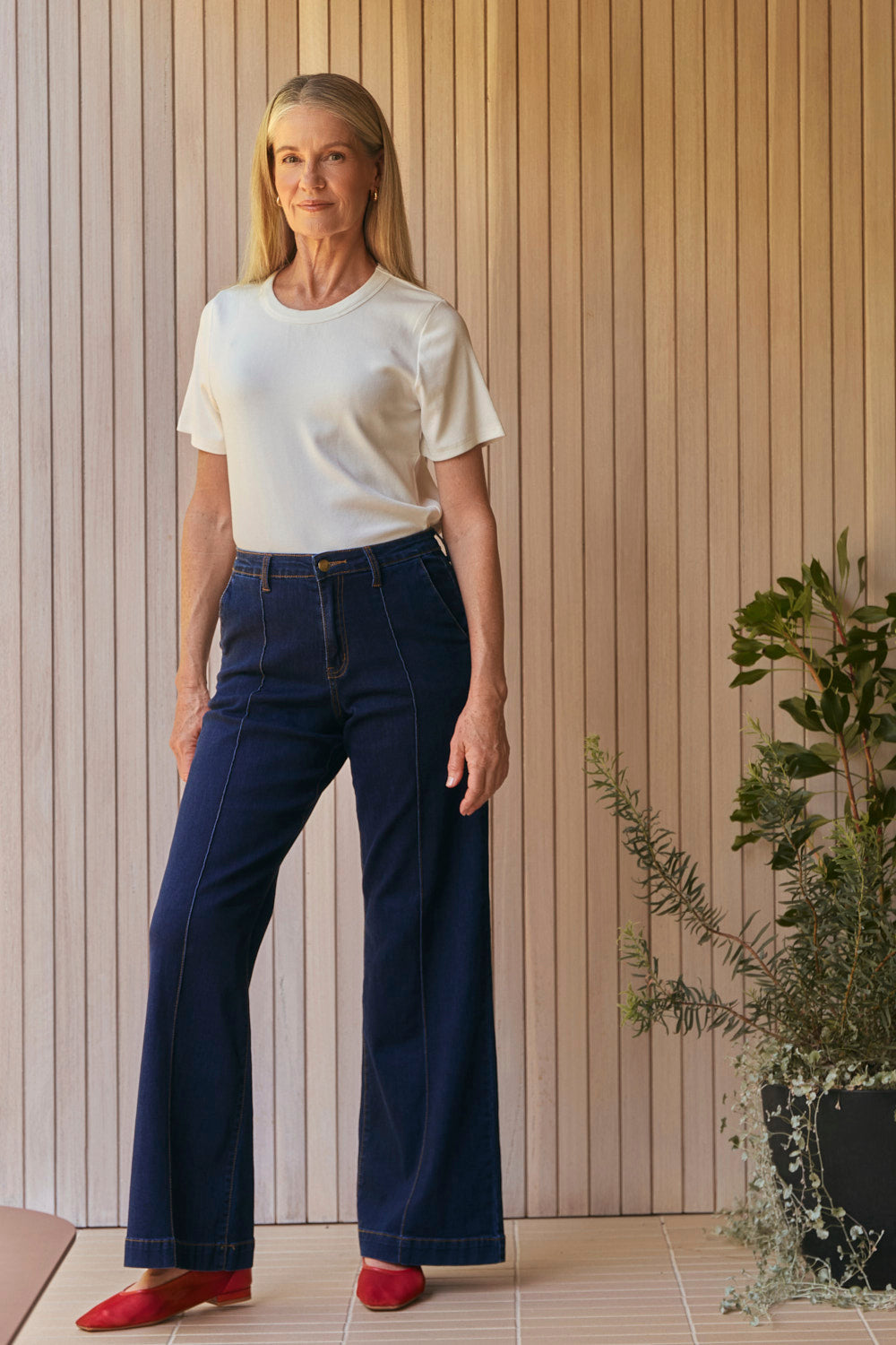 Adrift Denim Wide Leg Jeans in Dark Wash