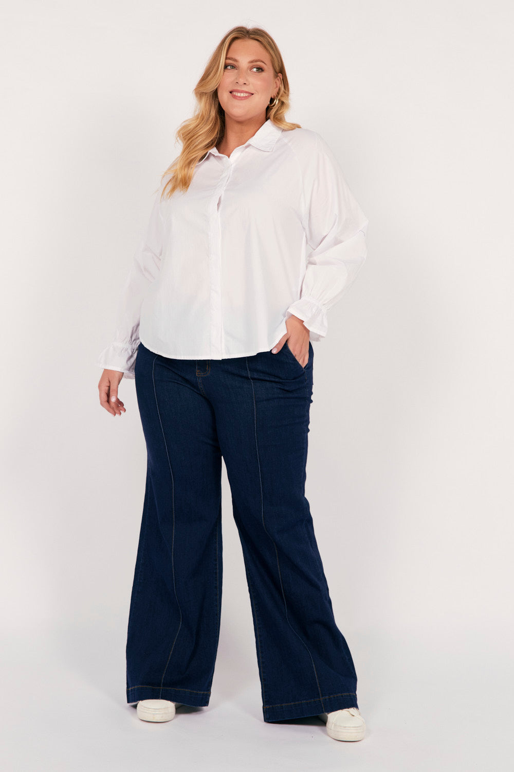 Adrift Denim Wide Leg Jeans in Dark Wash