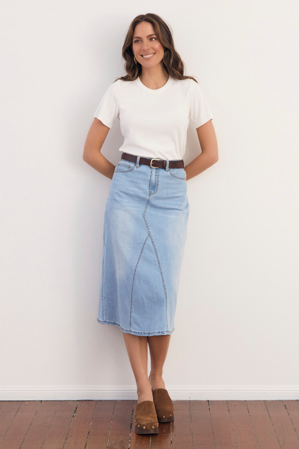 Adrift Ribbed Tee in White