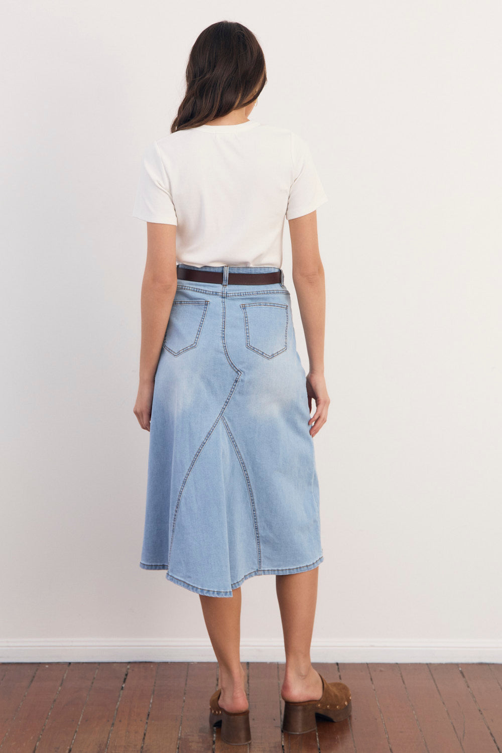 Adrift Ribbed Tee in White