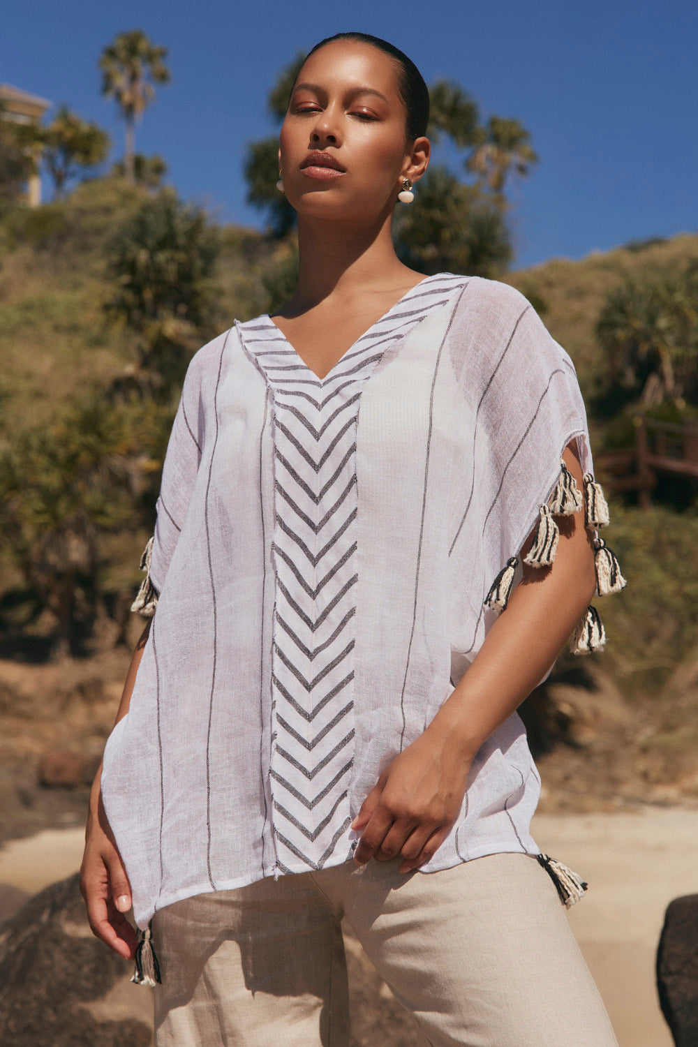 Aleah Tunic Top in Mariner