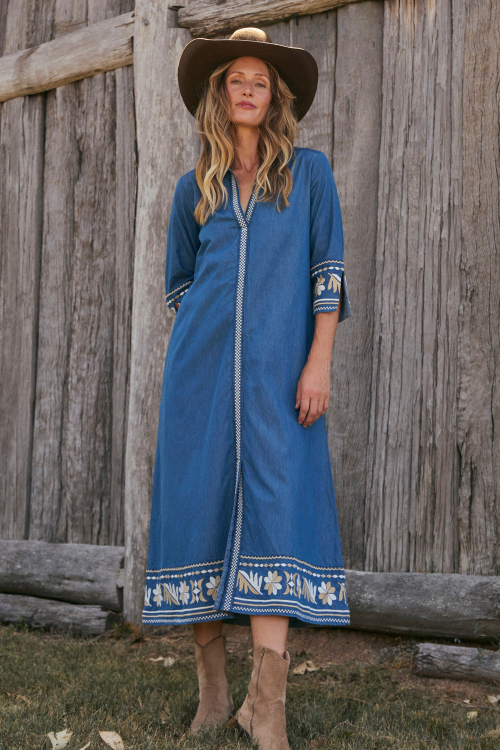 Anna Chambray Dress in Lyon