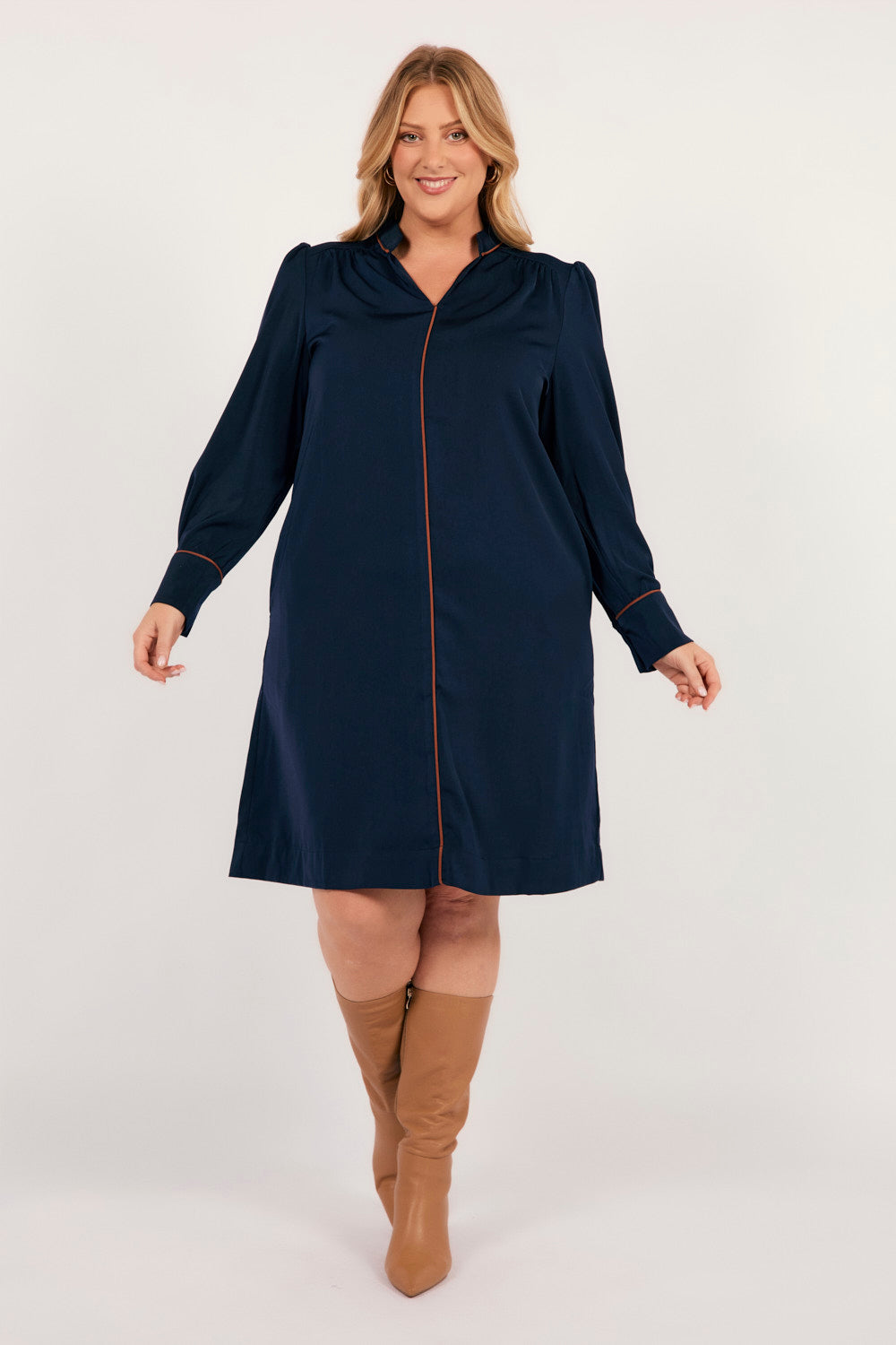 Blaine Collared Dress in Tribeca