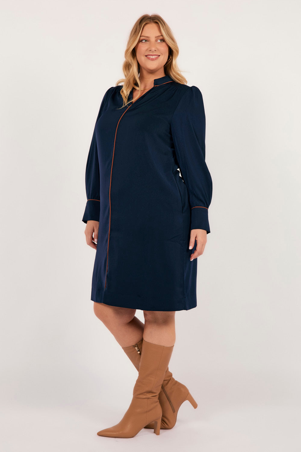 Blaine Collared Dress in Tribeca