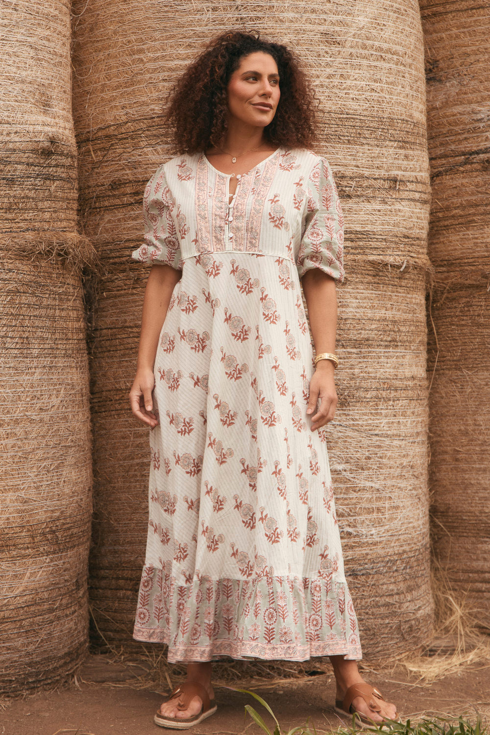 Bonnie Umbrella Dress in Fernwood