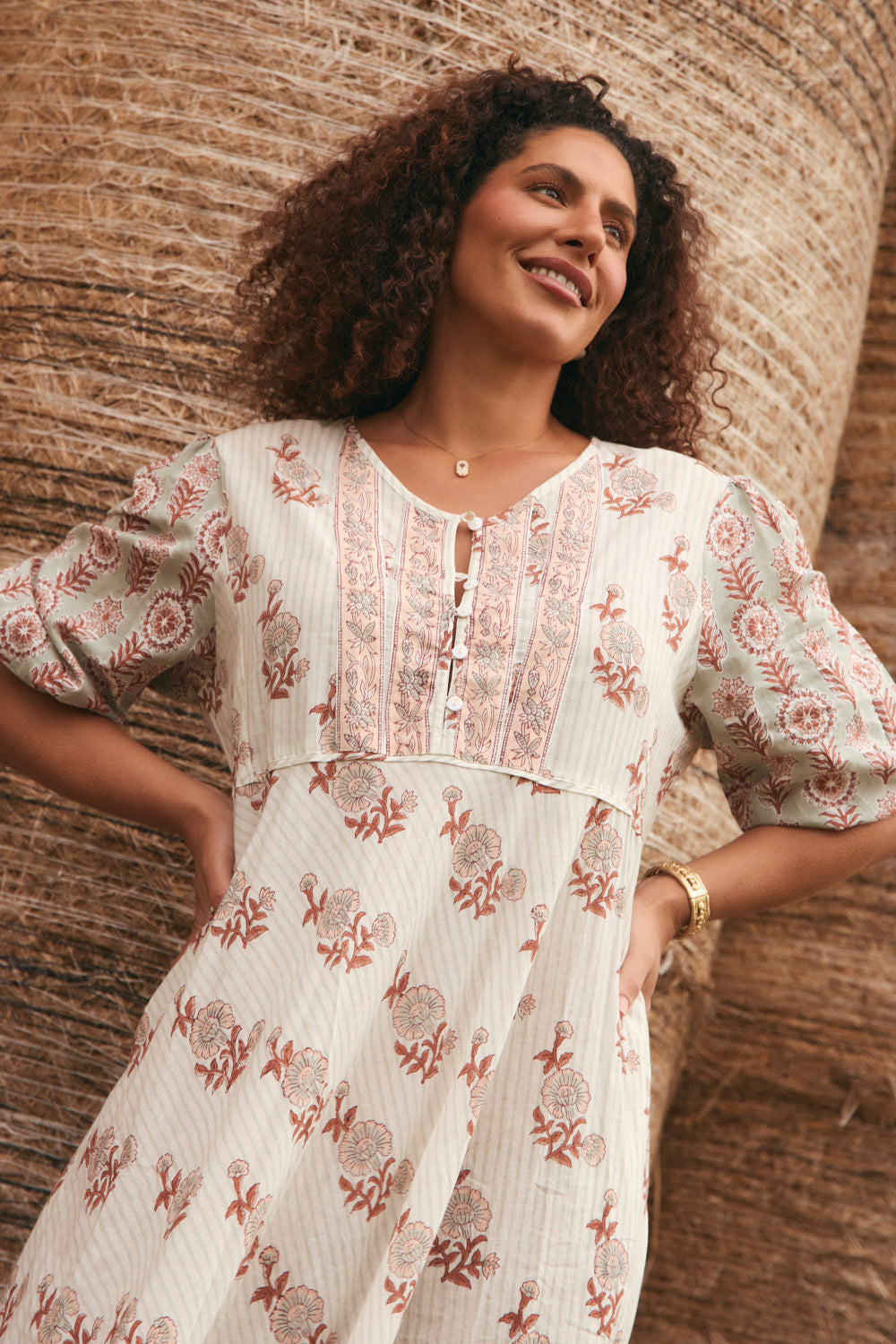 Bonnie Umbrella Dress in Fernwood