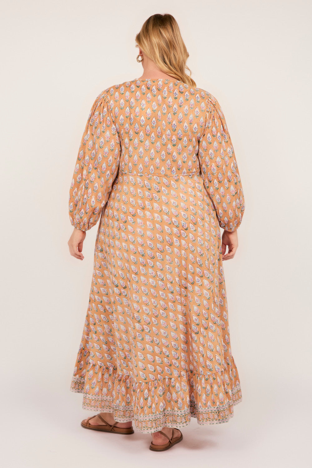 Bonnie Umbrella Dress in Peach Dreams