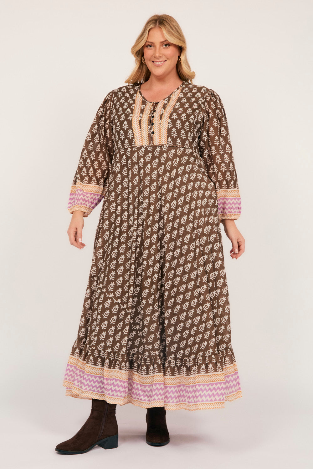 Bonnie Umbrella Dress in Purple Rain