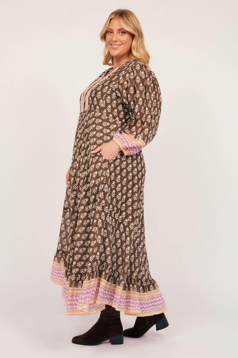 Bonnie Umbrella Dress in Purple Rain