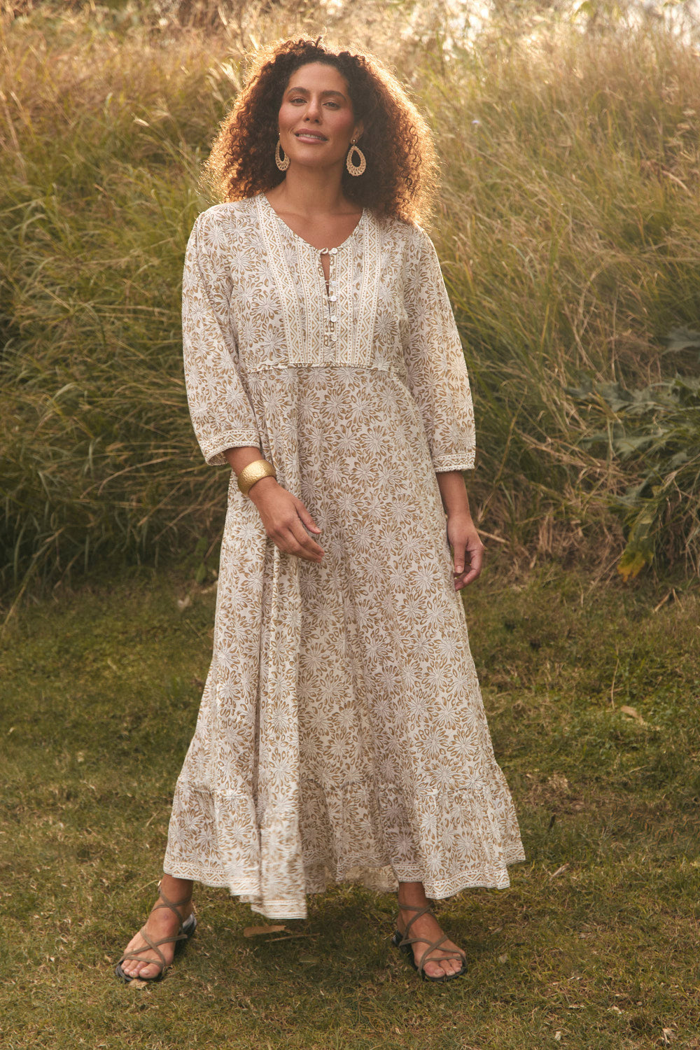 Bonnie Umbrella Dress in Savanna