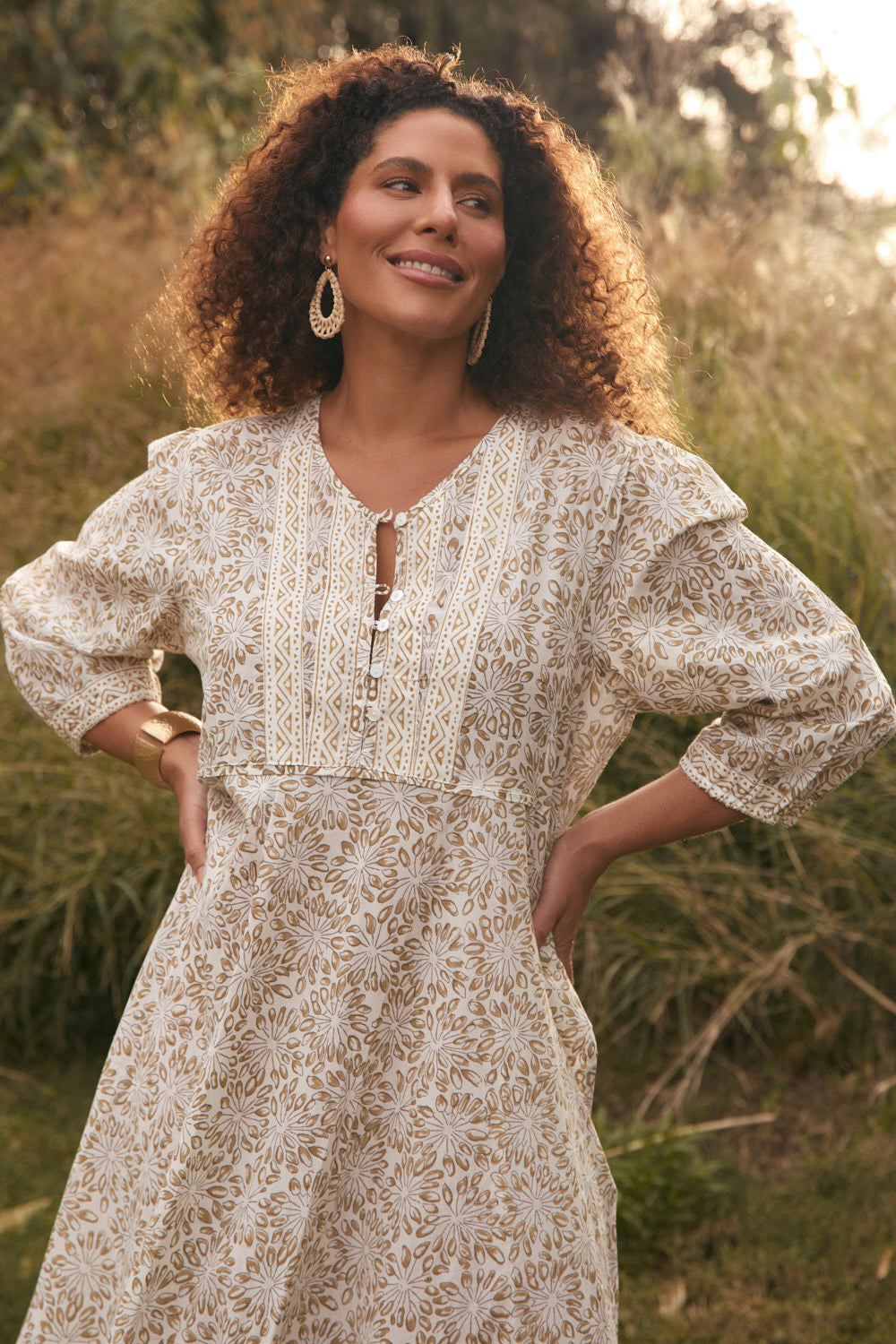 Bonnie Umbrella Dress in Savanna