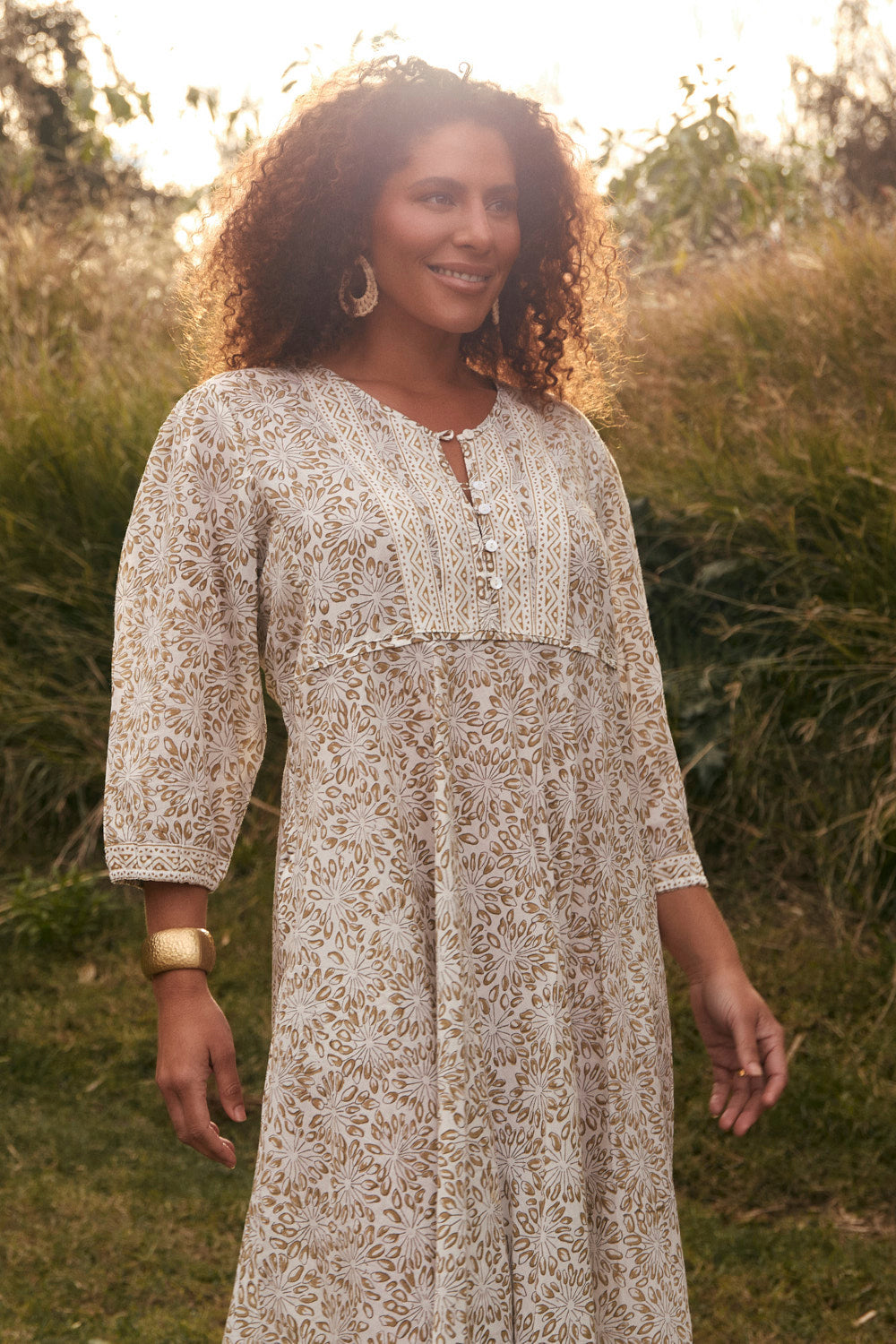 Bonnie Umbrella Dress in Savanna