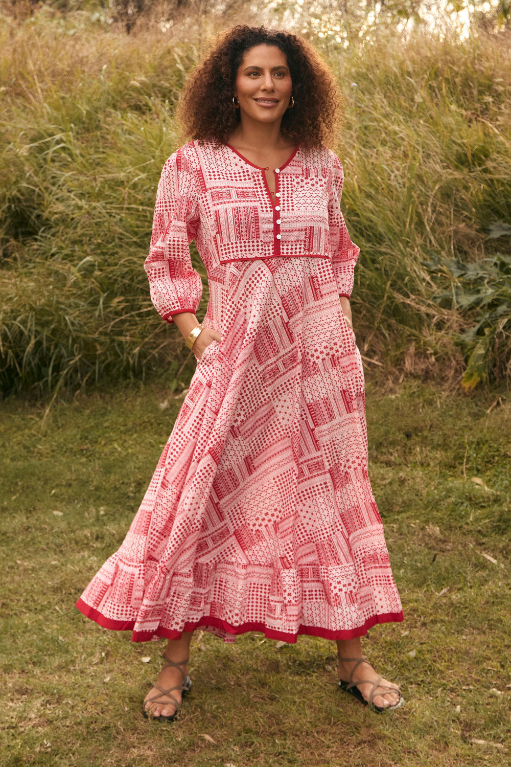 Bonnie Umbrella Dress in Sienna