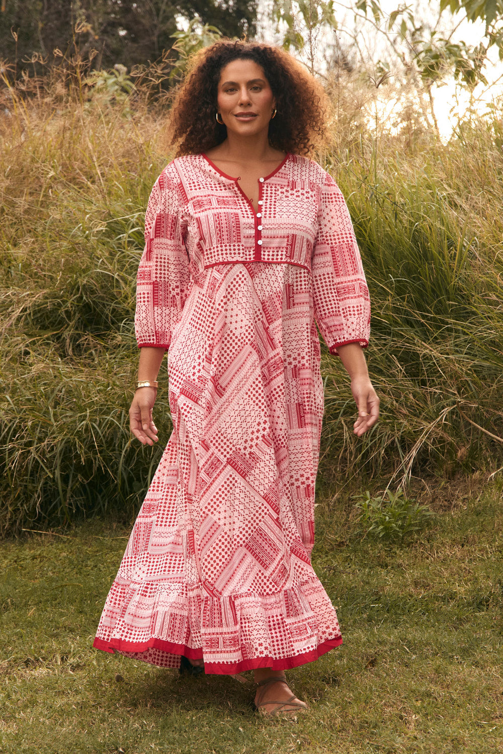 Bonnie Umbrella Dress in Sienna