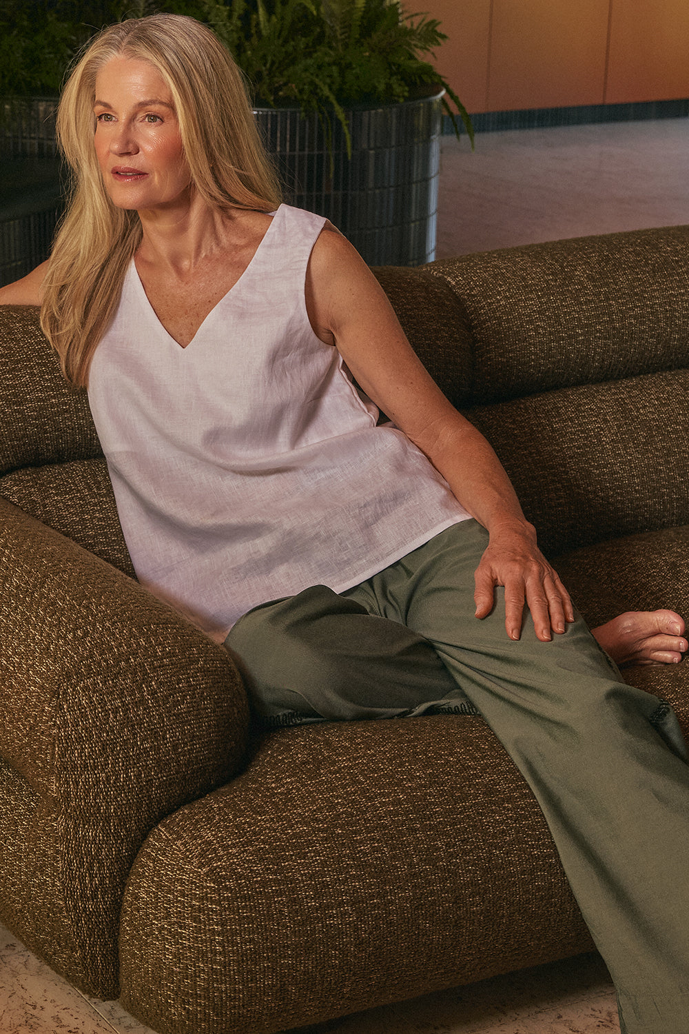Breezy Relaxed Pant in Army
