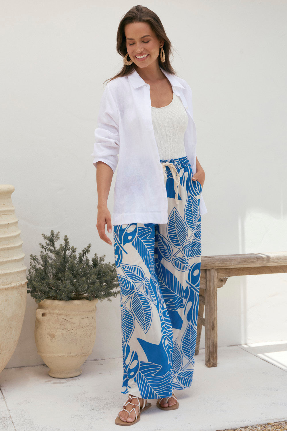 Breezy Relaxed Pant in Azure Oasis
