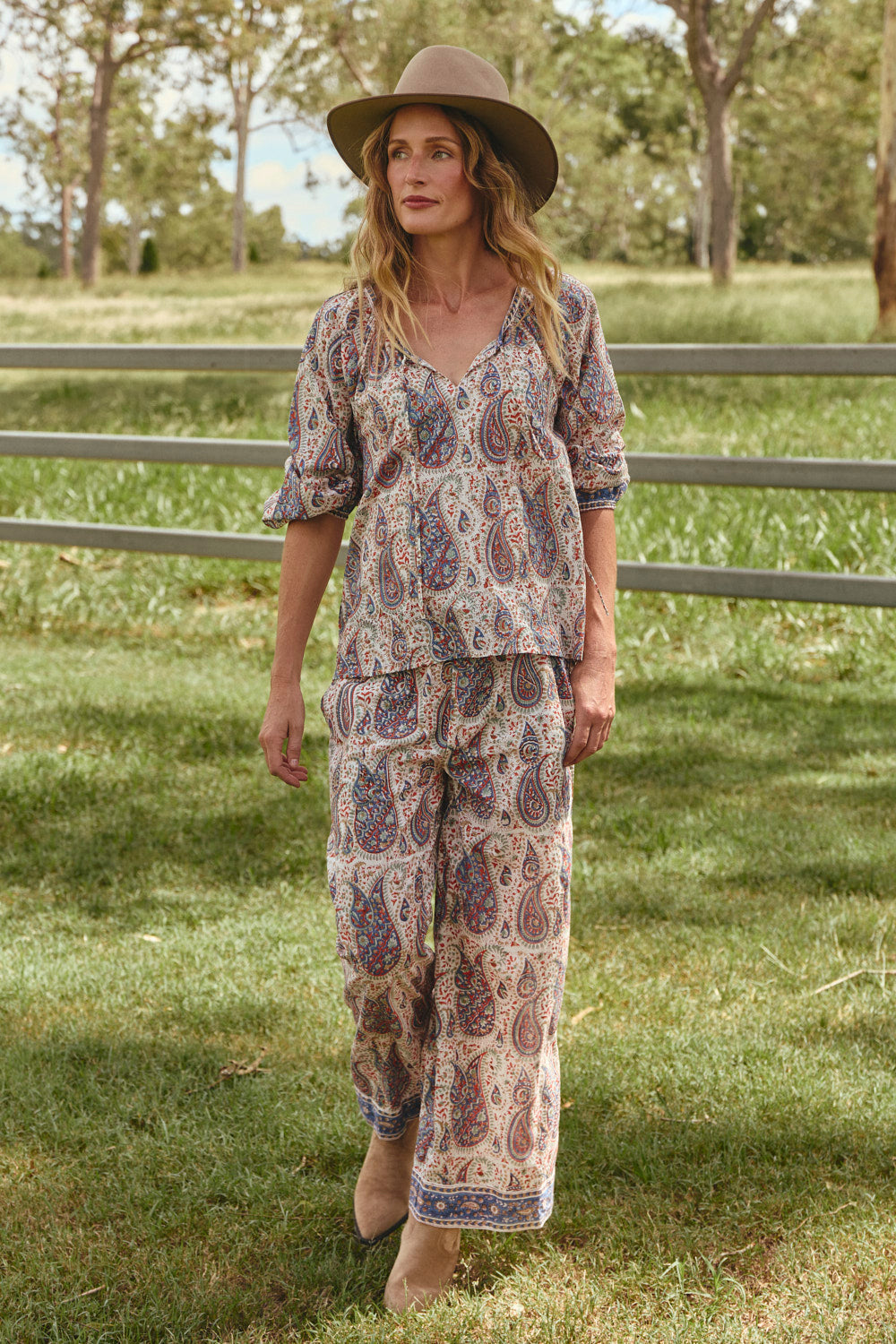 Breezy Relaxed Pant in Kalamkari