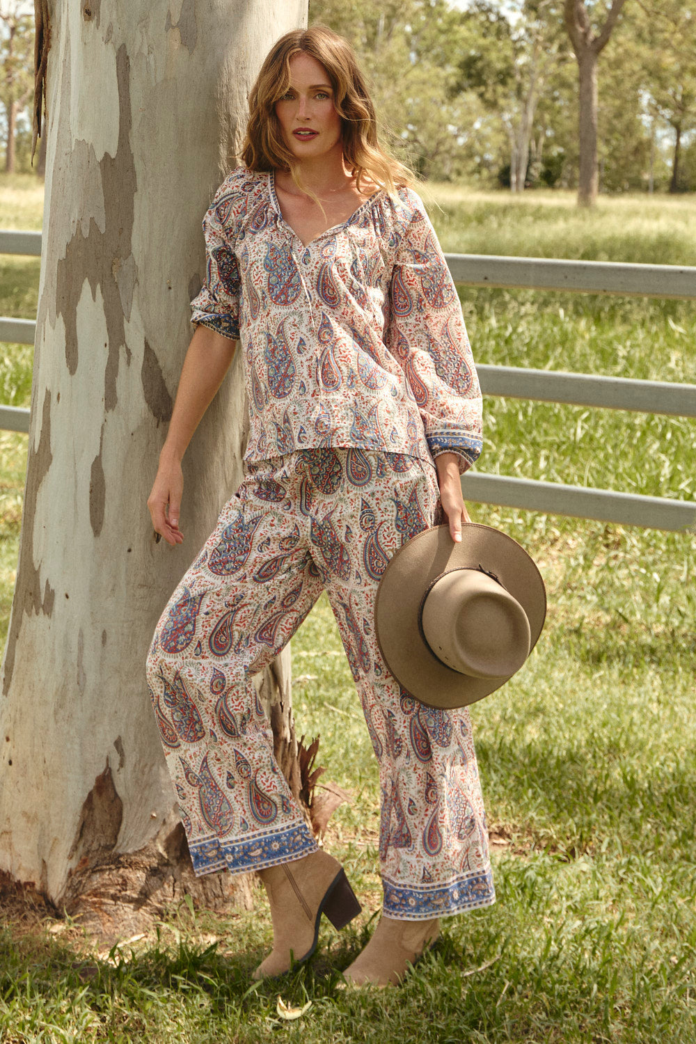 Breezy Relaxed Pant in Kalamkari