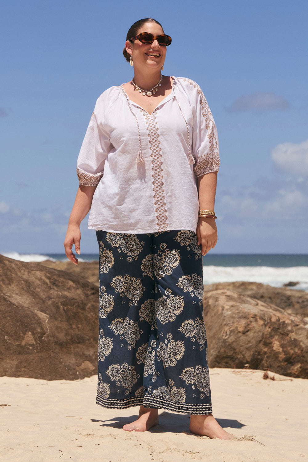 Breezy Relaxed Pant in Moroccan Belle Navy