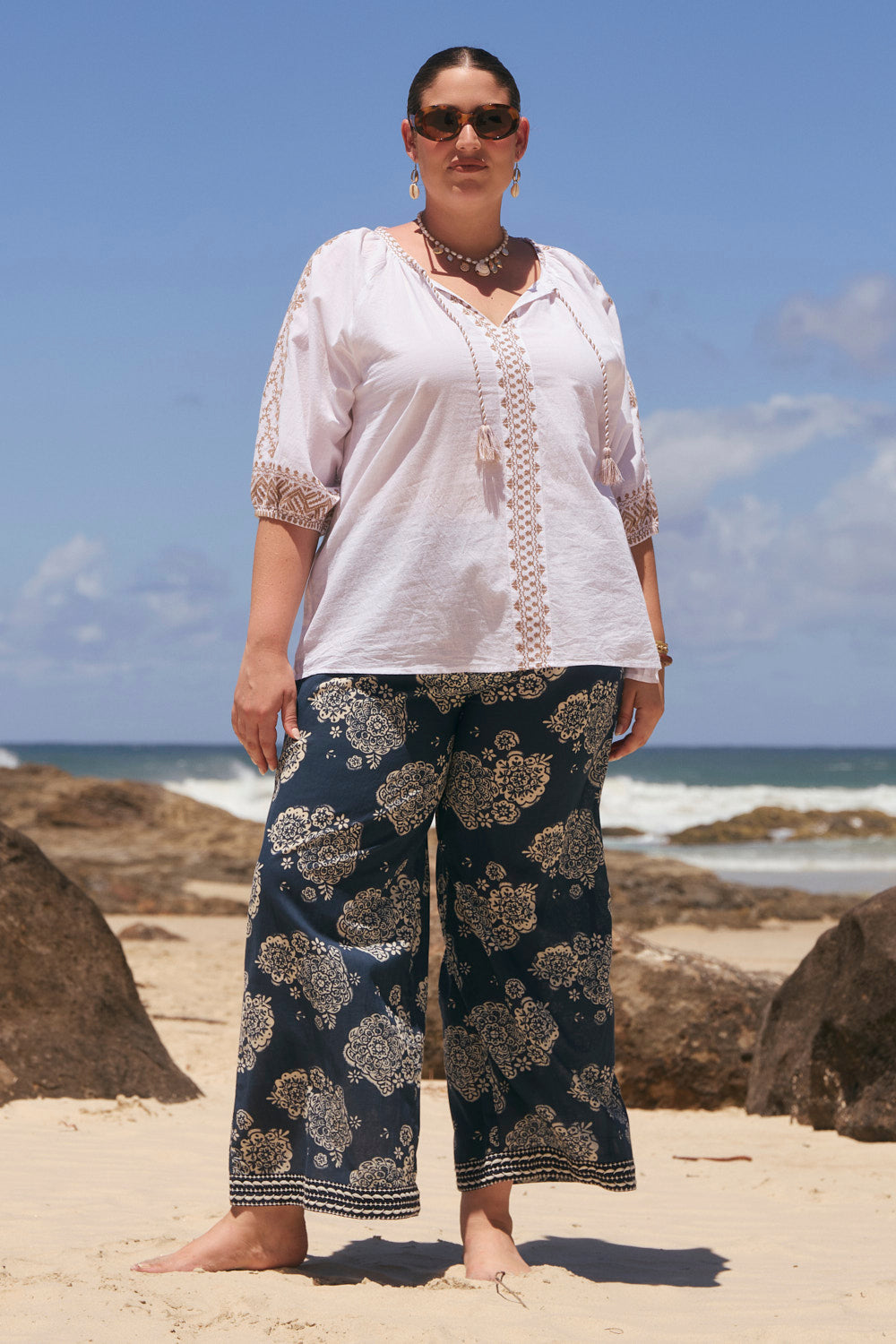 Breezy Relaxed Pant in Moroccan Belle Navy