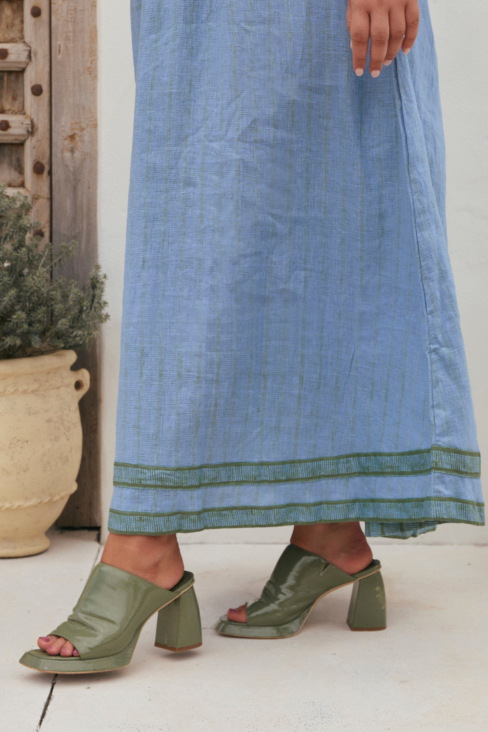 Cairo Billow Sleeve Dress in Seabourne