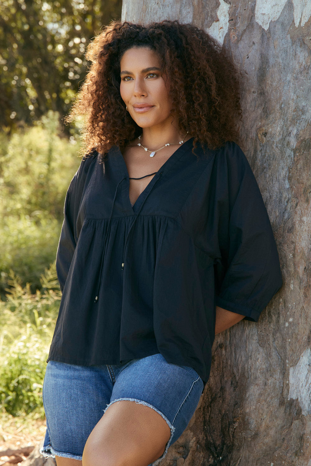 Cairo Boho Blouse in Black