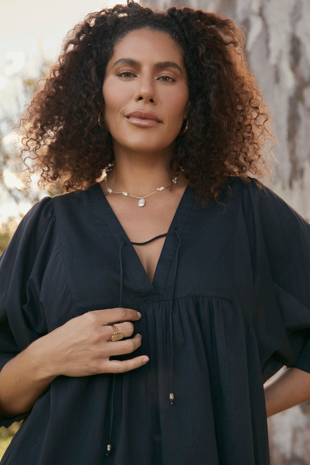 Cairo Boho Blouse in Black