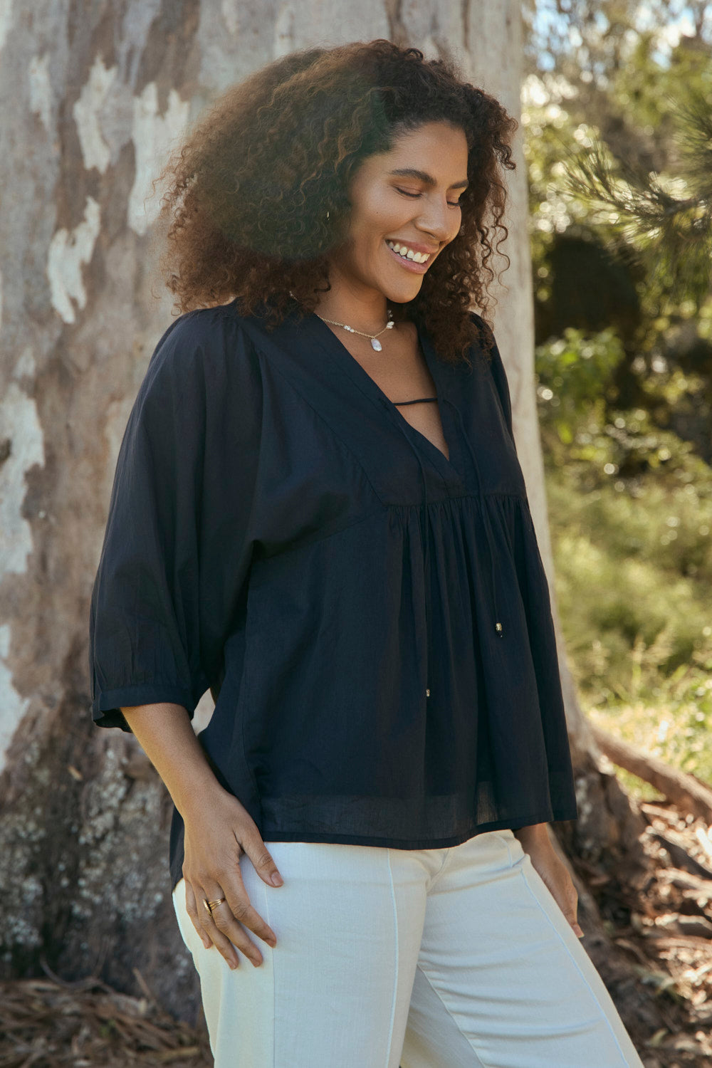 Cairo Boho Blouse in Black