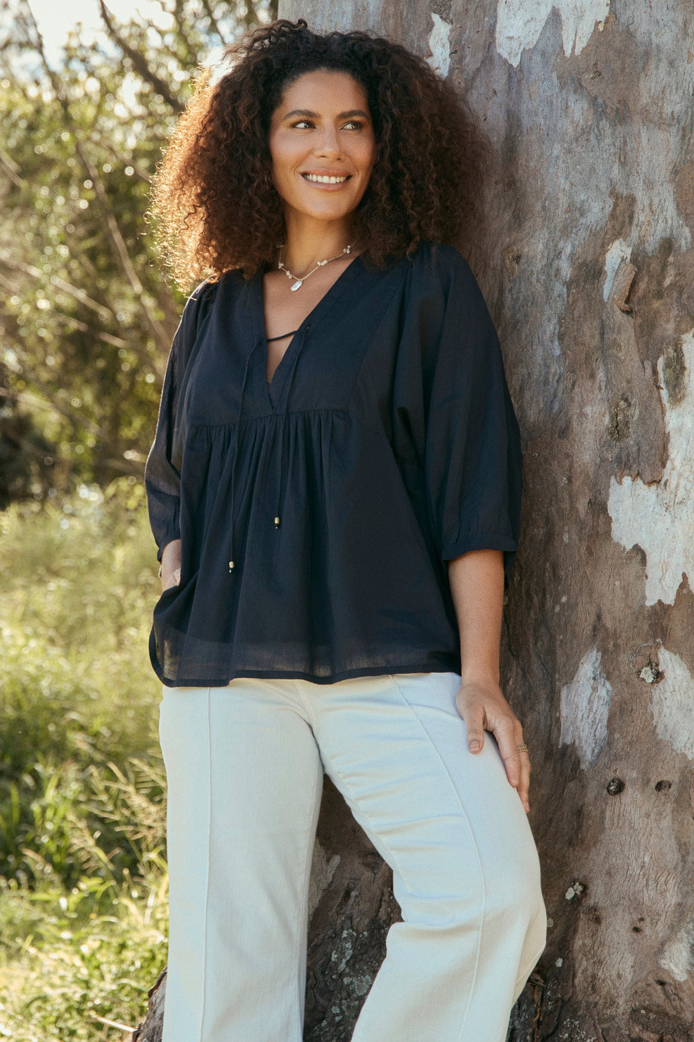 Cairo Boho Blouse in Black