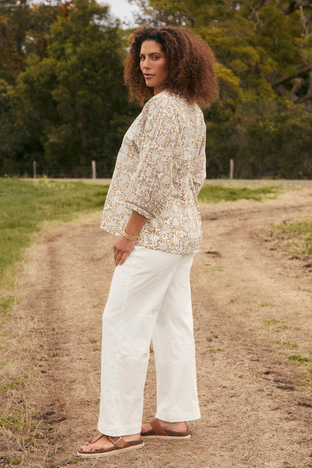 Cairo Boho Blouse in Savanna