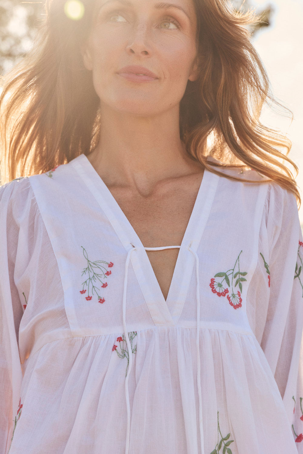 Cairo Boho Blouse in Sunlit Grove