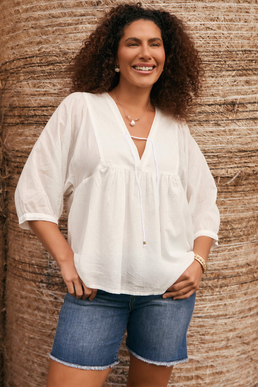 Cairo Boho Blouse in White