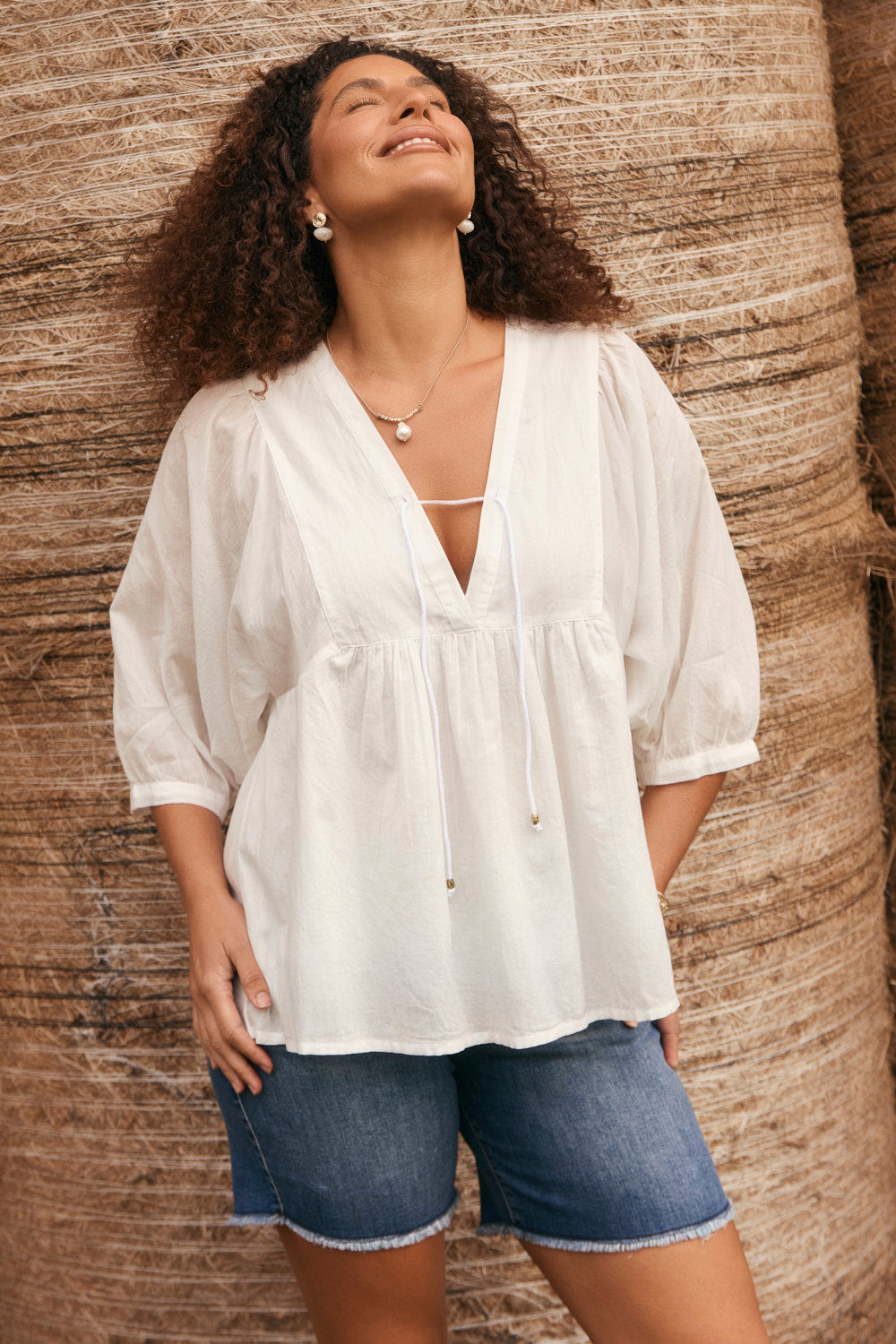 Cairo Boho Blouse in White