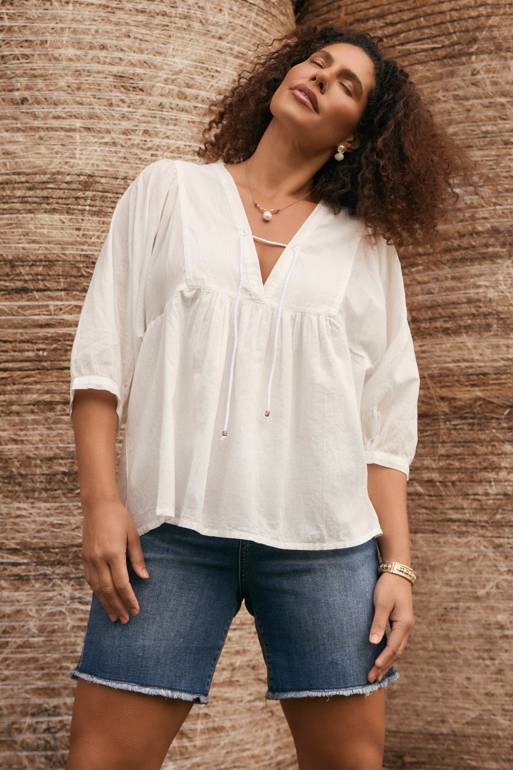Cairo Boho Blouse in White
