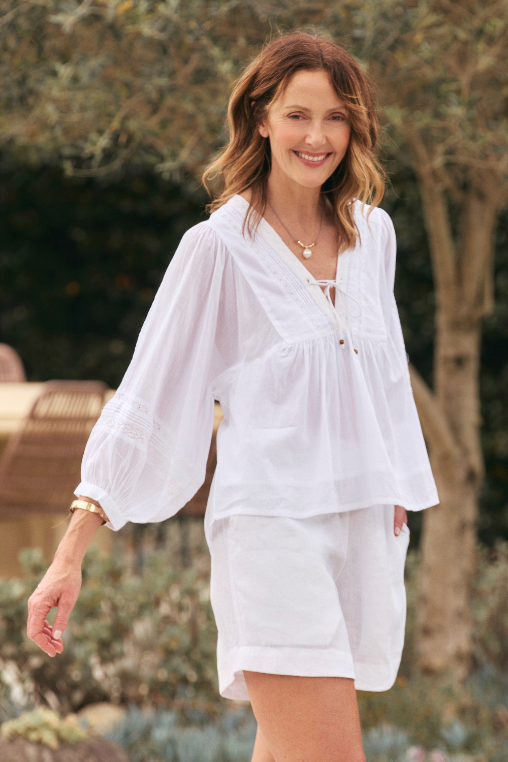 Cairo Boho Blouse in Windsong