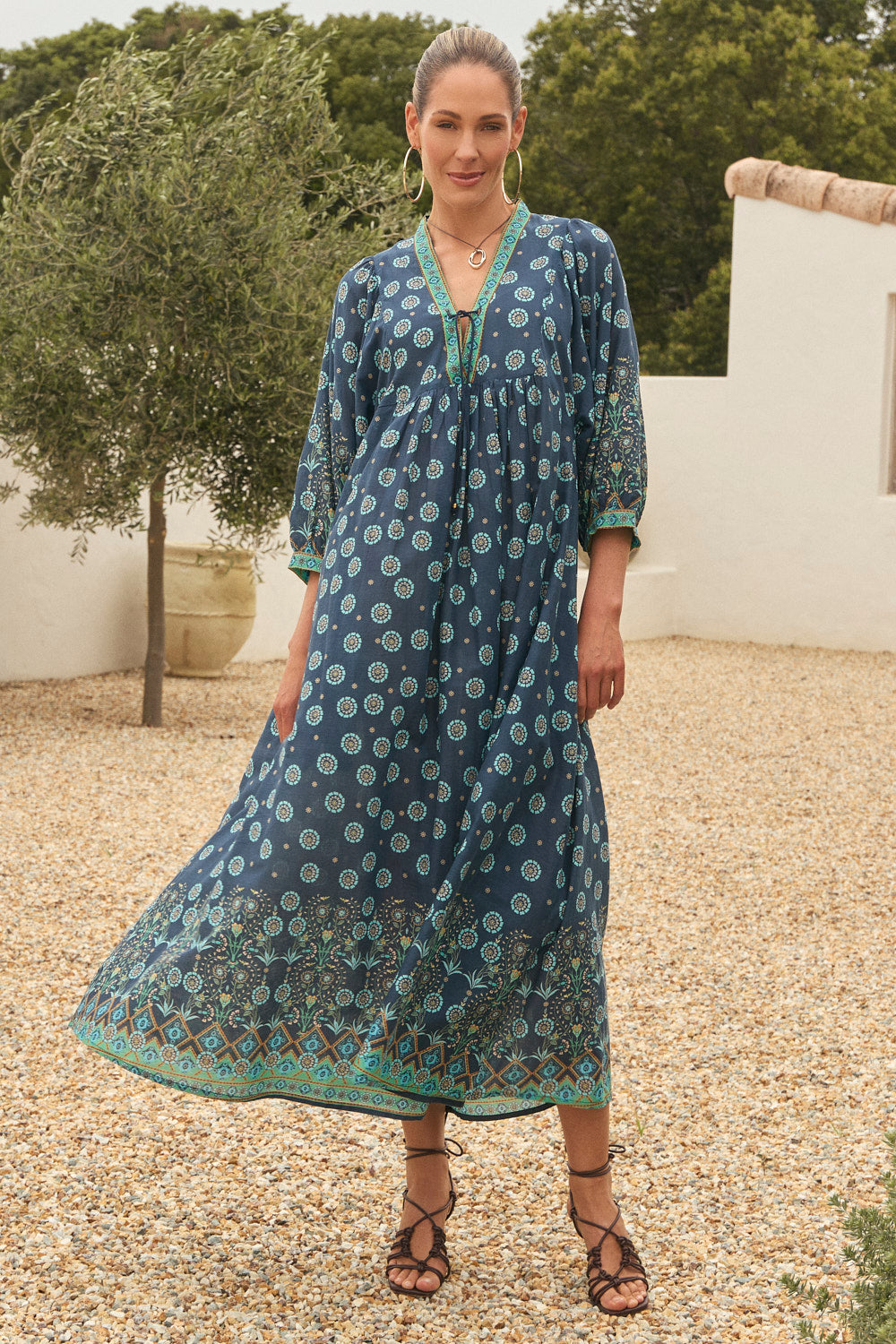 Cairo Boho Dress in Nerolie