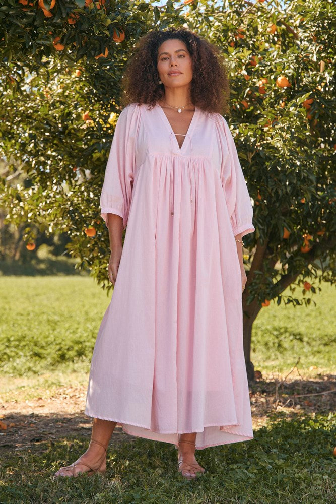 Cairo Boho Dress in Primrose Pink