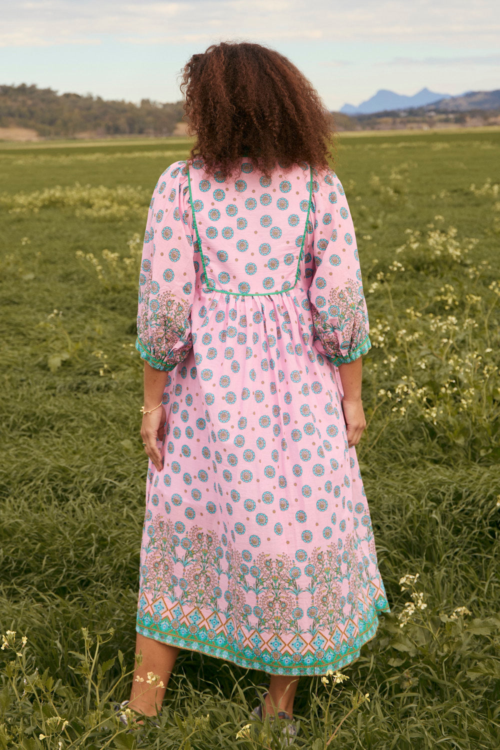 Cairo Boho Dress in Shalimar