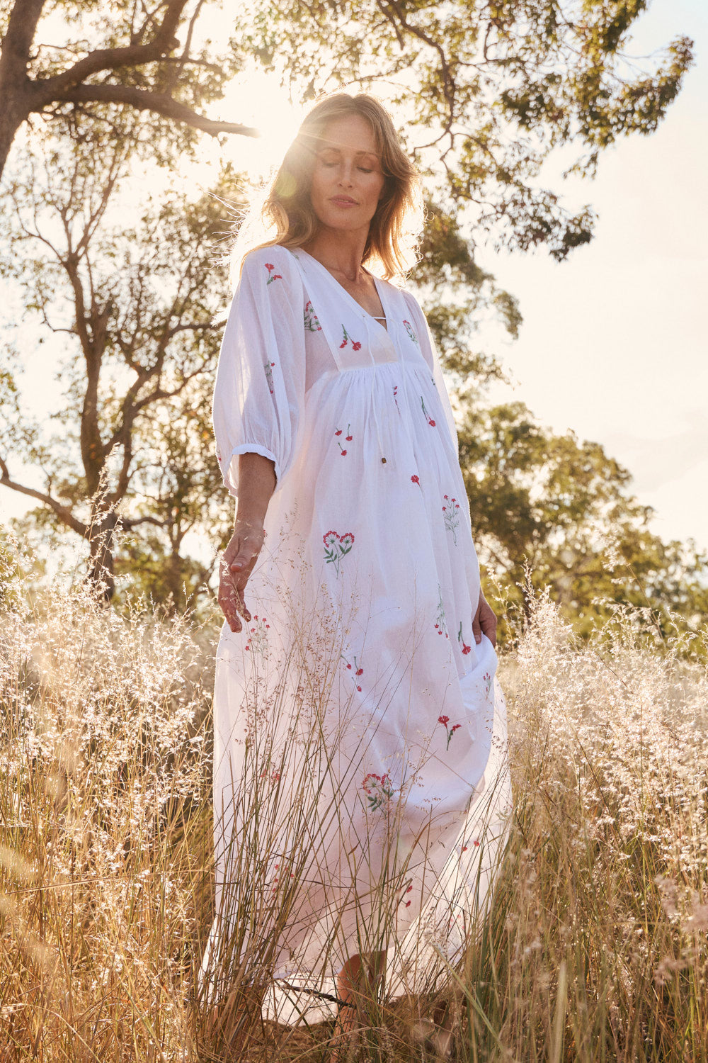 Cairo Boho Dress in Sunlit Grove
