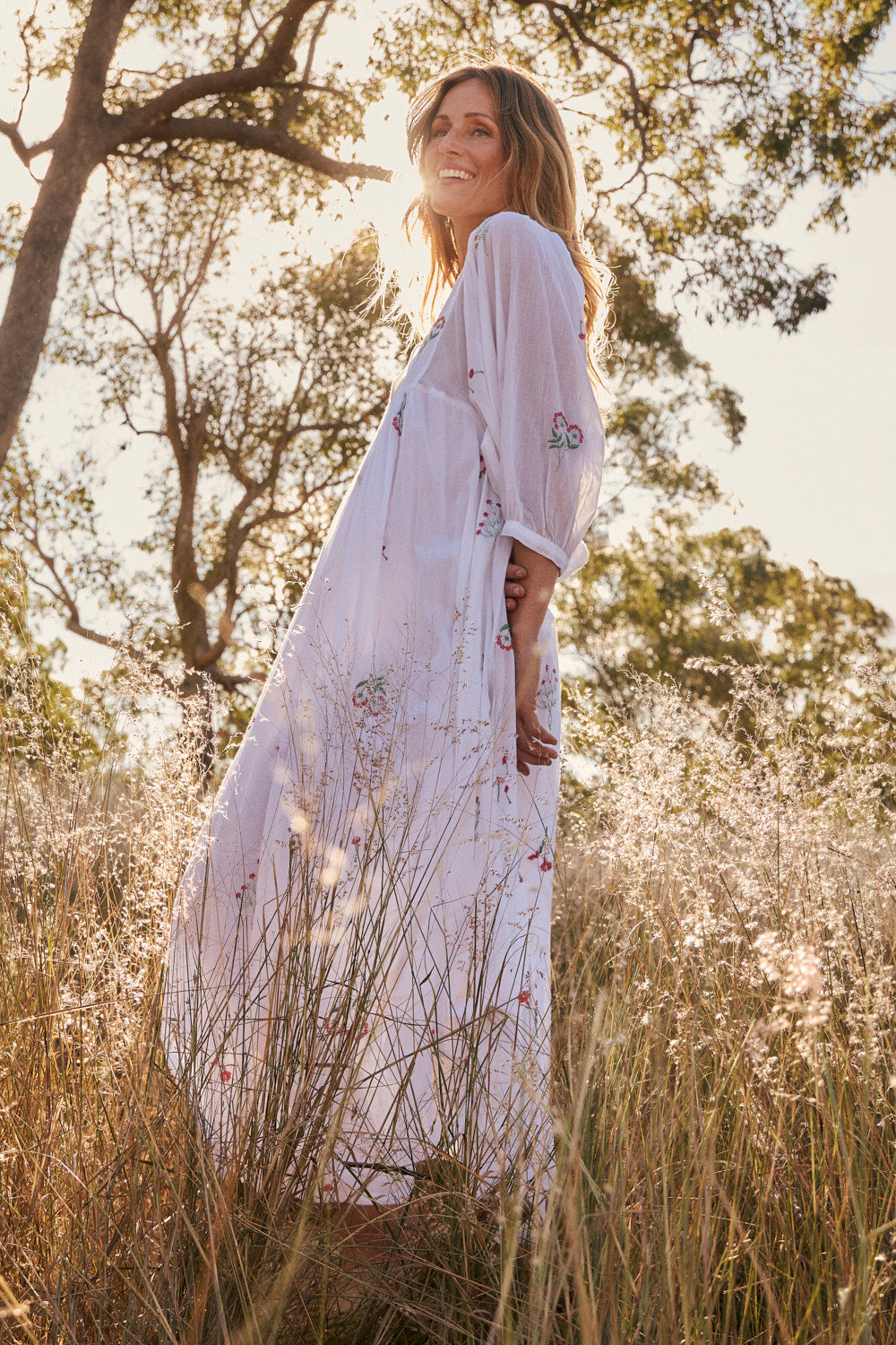 Cairo Boho Dress in Sunlit Grove