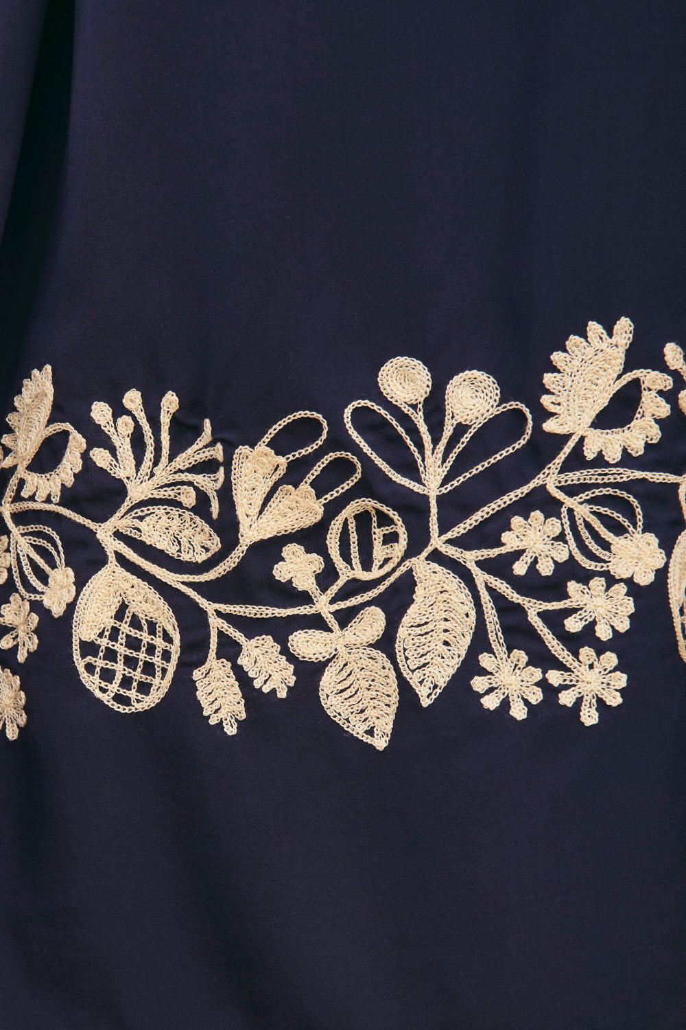 Cairo Embroidered Maxi Dress in Midnight Pearl