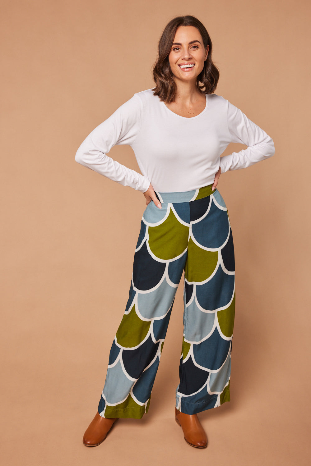 Camille Wide Leg Pant in Ubud