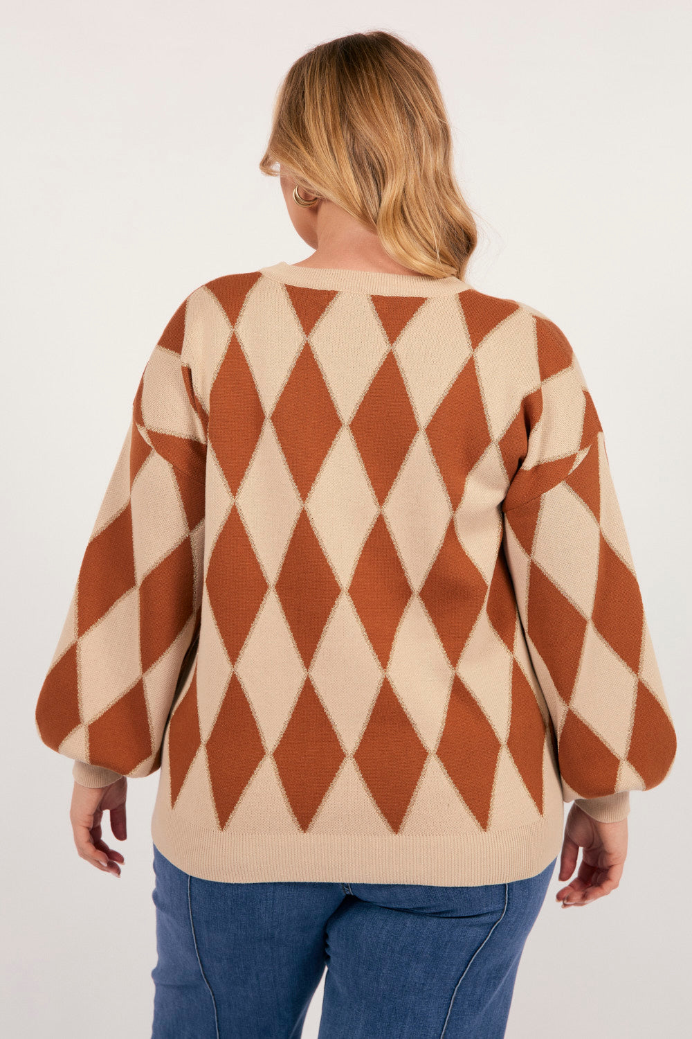 Casablanca Lurex Jumper in Sand