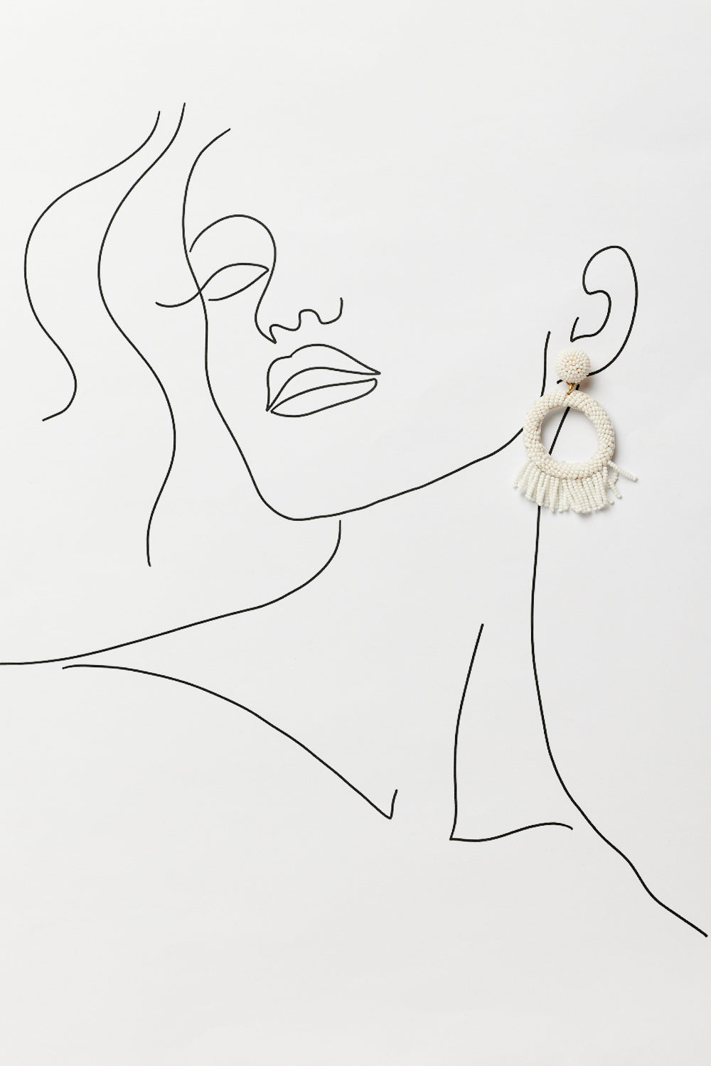 Chantal Earrings in White