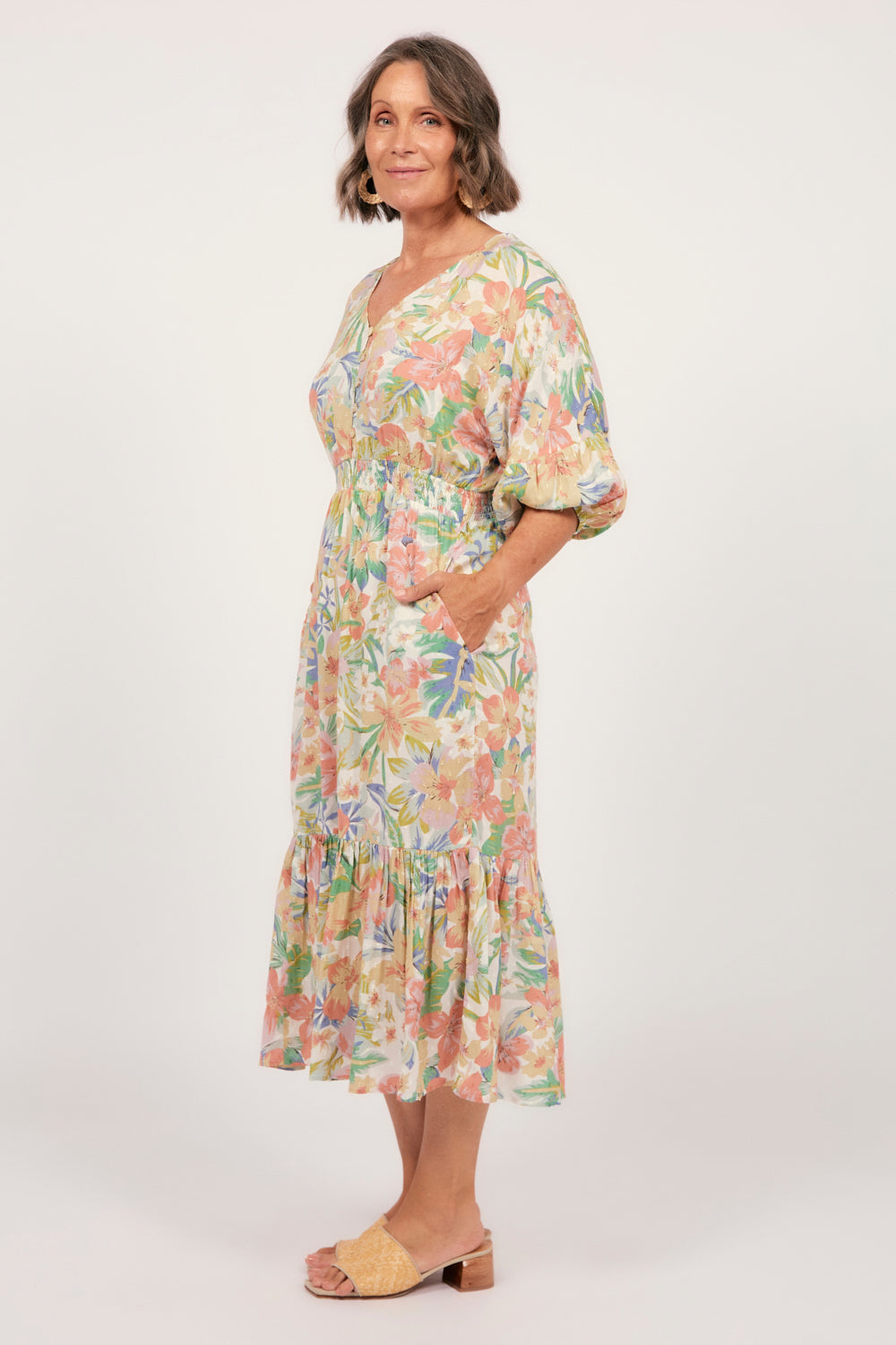 Cherry Blossom Dress in Aquarelle